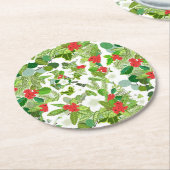 Weihnachtspapier-Untersetzer Runder Pappuntersetzer (Angewinkelt)