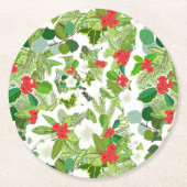 Weihnachtspapier-Untersetzer Runder Pappuntersetzer (Vorderseite)