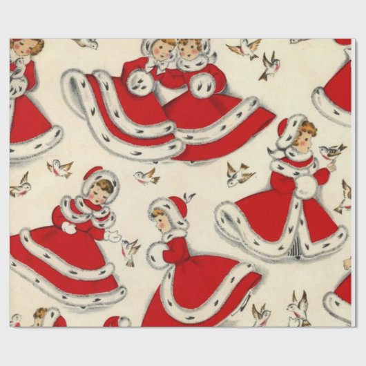 Weihnachtspapier Vintag Geschenkpapier (Flach)