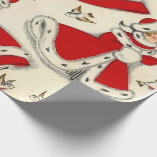 Weihnachtspapier Vintag Geschenkpapier (Ecke)