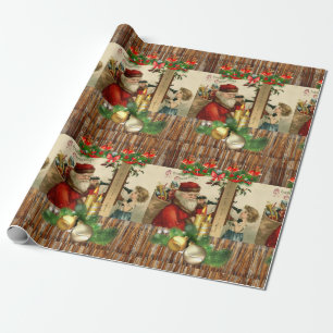 Weihnachtspapier Vintag Geschenkpapier