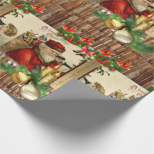 Weihnachtspapier Vintag Geschenkpapier (Ecke)