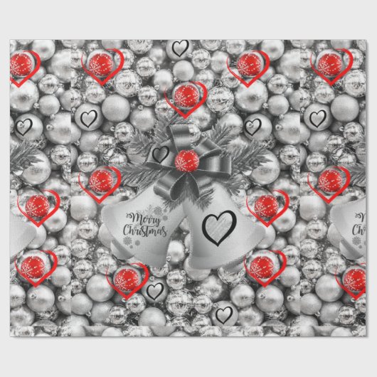 Weihnachtspapier Vintag Hearts Geschenkpapier (Flach)