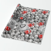 Weihnachtspapier Vintag Hearts Geschenkpapier (Ungerollt)