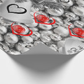 Weihnachtspapier Vintag Hearts Geschenkpapier (Ecke)