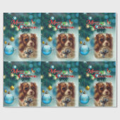 Weihnachtspapier Vintag Hund Geschenkpapier (Flach)