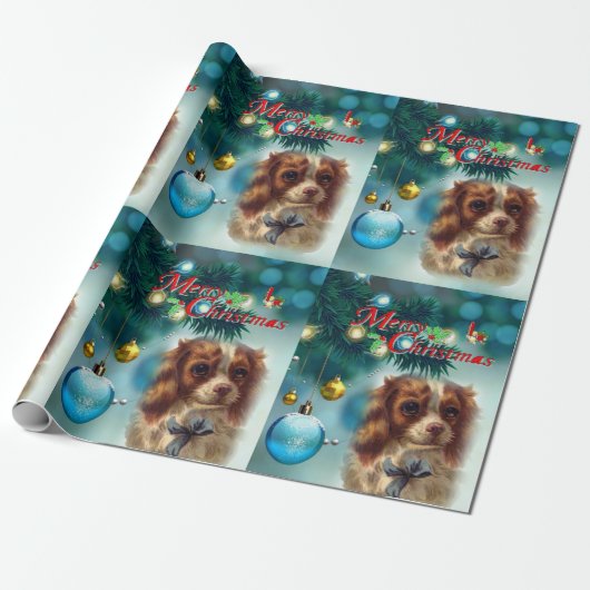 Weihnachtspapier Vintag Hund Geschenkpapier (Ungerollt)