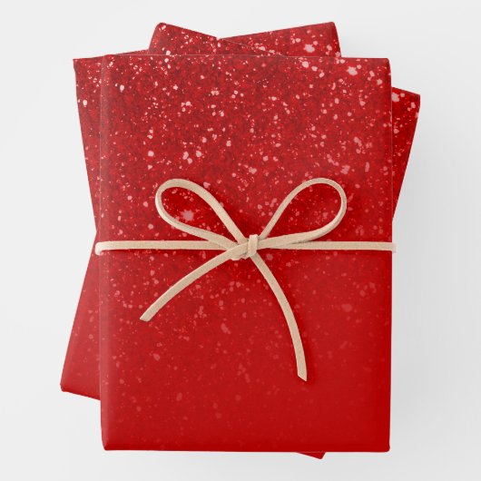 Weihnachtspapier vom Roten Glitzer Geschenkpapier Set (Beispiel)