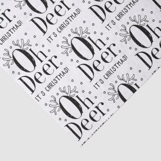 Weihnachtspapier Weihnachtsmann lustige Illustrati Seidenpapier (Detail)