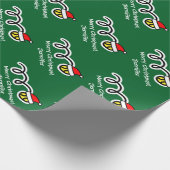 Weihnachtspapier | Weihnachtsmannmütze-Tennisball Geschenkpapier (Ecke)