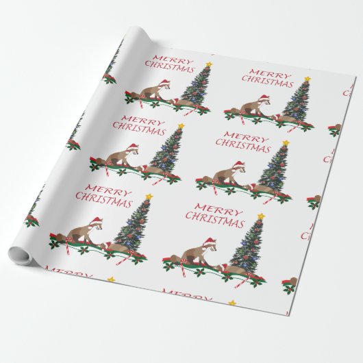 Weihnachtspapier, Wildtiere  Geschenkpapier (Ungerollt)