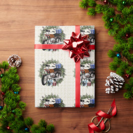 Weihnachtspapier zum Motorradschaden Geschenkpapier