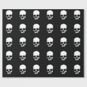 Weihnachtspapier zum Schwarzen und Weißen Schädel Geschenkpapier (Flach)