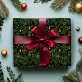 Weihnachtspapier zum Thema Waldgrün Geschenkpapier