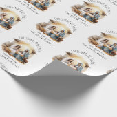 Weihnachtspapier zur Weihnachtskrippe - Heilige Fa Geschenkpapier (Ecke)