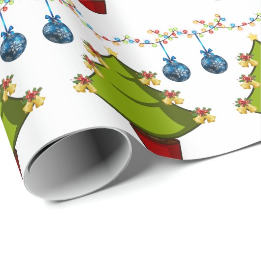 Weihnachtspapierbaum Geschenkpapier (Rolleneckpunkt)