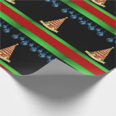 Weihnachtspapierbaum Schwarz Geschenkpapier (Ecke)