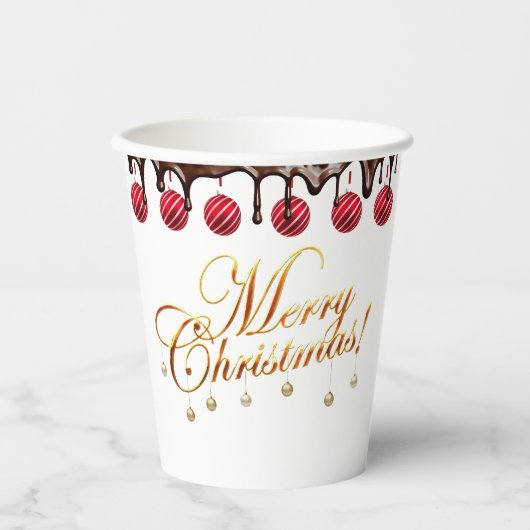 Weihnachtspapierbecher Pappbecher (Vorderseite)