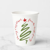 Weihnachtspapierbecher Pappbecher (Rückseite)
