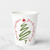 Weihnachtspapierbecher Pappbecher (Vorderseite)