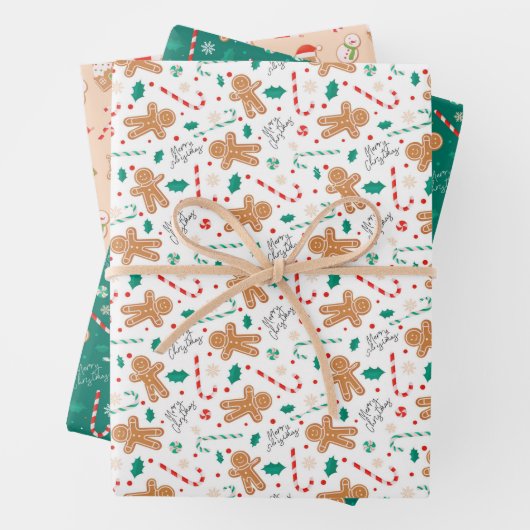 Weihnachtspapierblätter Geschenkpapier Set (Beispiel)