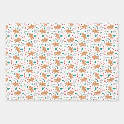 Weihnachtspapierblätter Geschenkpapier Set (Vorderseite)