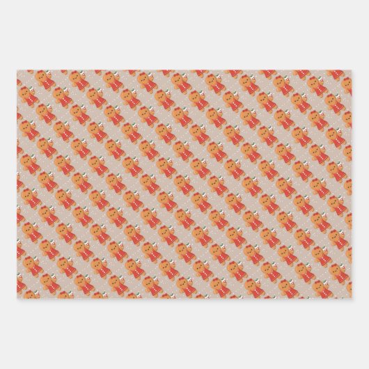 Weihnachtspapierblätter Geschenkpapier Set (Vorderseite 3)