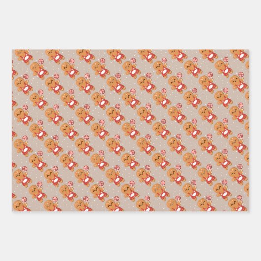 Weihnachtspapierblätter Geschenkpapier Set (Vorderseite)