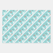 Weihnachtspapierblätter Geschenkpapier Set (Vorderseite 3)