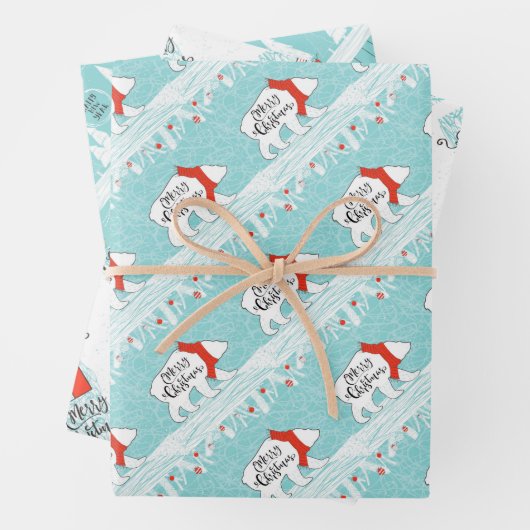 Weihnachtspapierblätter Geschenkpapier Set (Beispiel)