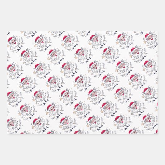 Weihnachtspapierblätter Geschenkpapier Set (Vorderseite)