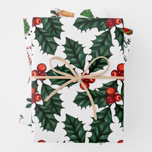 Weihnachtspapierblätter Geschenkpapier Set (Beispiel)