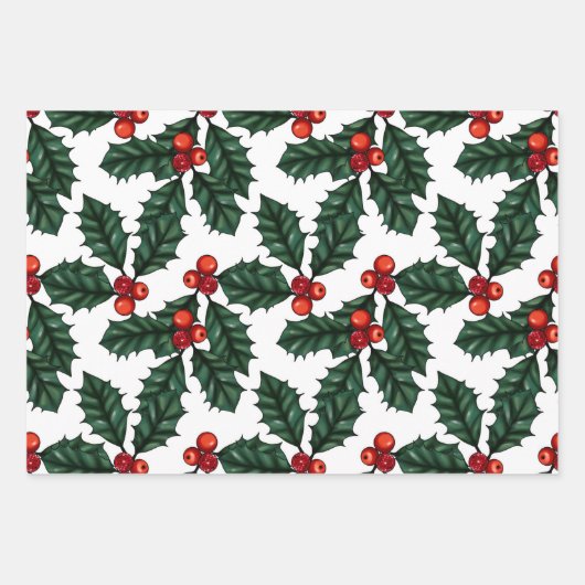 Weihnachtspapierblätter Geschenkpapier Set (Vorderseite)