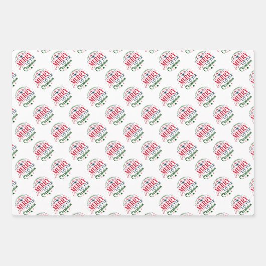 Weihnachtspapierblätter Geschenkpapier Set (Vorderseite 2)