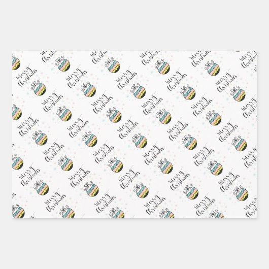 Weihnachtspapierblätter Geschenkpapier Set (Vorderseite 3)