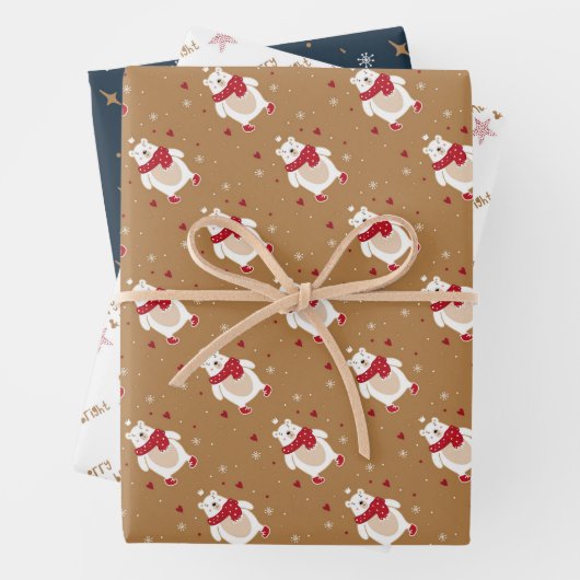 Weihnachtspapierblätter Geschenkpapier Set (Beispiel)