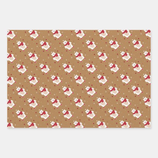 Weihnachtspapierblätter Geschenkpapier Set (Vorderseite)