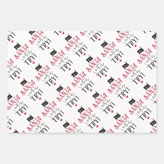 Weihnachtspapierblätter Geschenkpapier Set (Vorderseite 3)