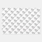 Weihnachtspapierblätter Geschenkpapier Set (Vorderseite)