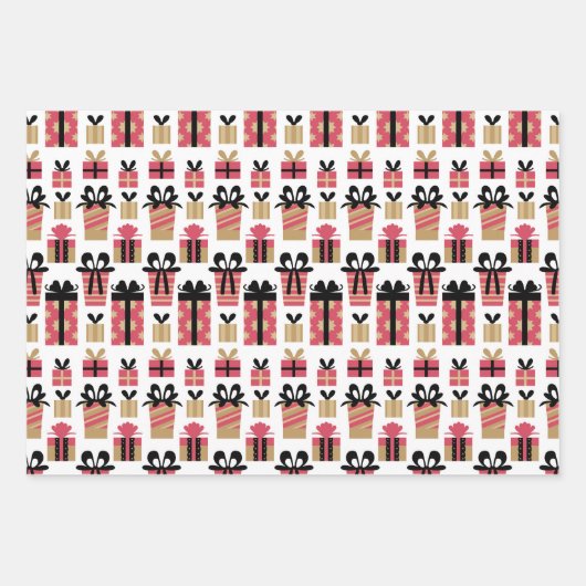 Weihnachtspapierblätter Geschenkpapier Set (Vorderseite 3)