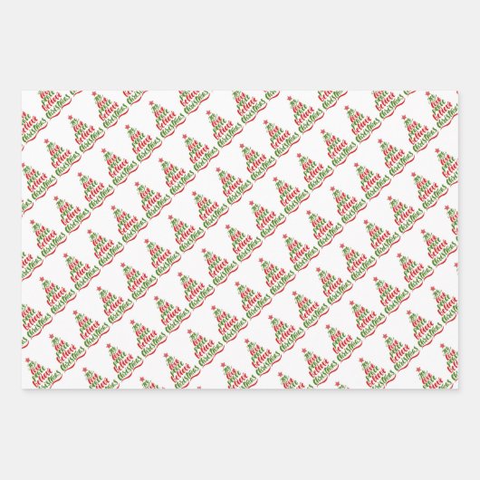 Weihnachtspapierblätter Geschenkpapier Set (Vorderseite 2)