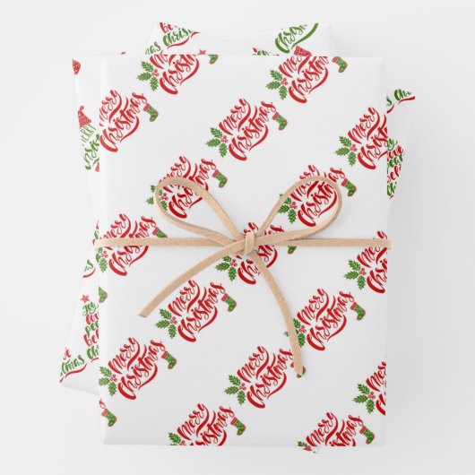 Weihnachtspapierblätter Geschenkpapier Set (Beispiel)