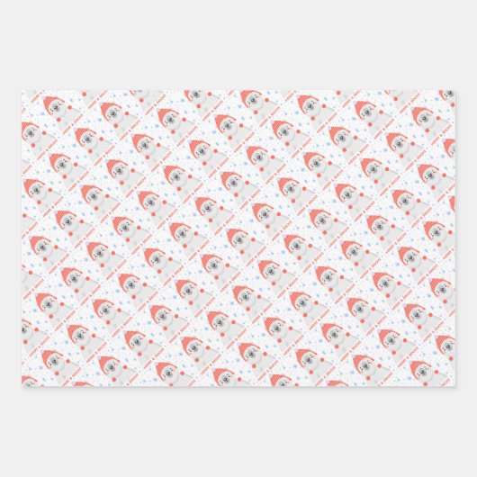 Weihnachtspapierblätter Geschenkpapier Set (Vorderseite)