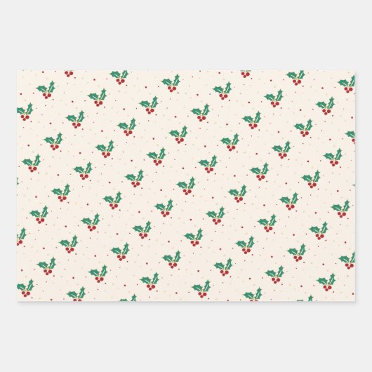 Weihnachtspapierblätter Geschenkpapier Set (Vorderseite 3)