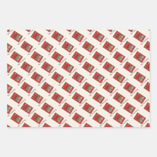 Weihnachtspapierblätter Geschenkpapier Set (Vorderseite)