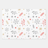 Weihnachtspapierblätter Geschenkpapier Set (Vorderseite 3)