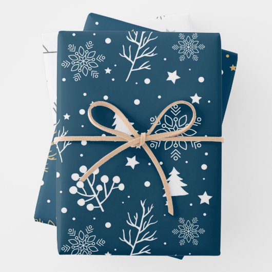 Weihnachtspapierblätter Geschenkpapier Set (Beispiel)