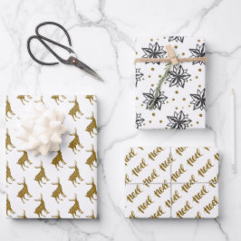 Weihnachtspapierblätter Geschenkpapier Set