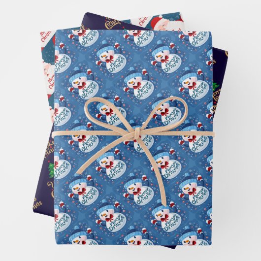 Weihnachtspapierblätter Geschenkpapier Set (Beispiel)