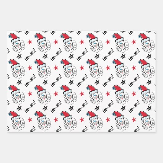 Weihnachtspapierblätter Geschenkpapier Set (Vorderseite 2)